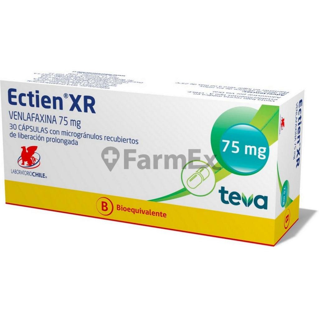 Ectien XR 75mg. x 30 Cápsulas Liberación Prolongada LABORATORIO CHILE